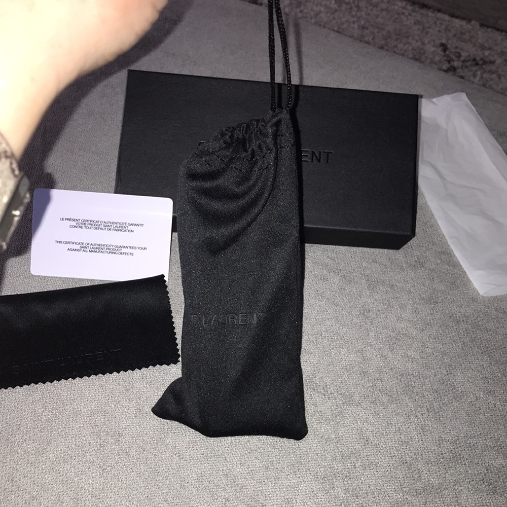 Authentic Saint Laurent SL M119 BLAZE cat eye Sunglasses with gold YSL emblem - Picture 10 of 16